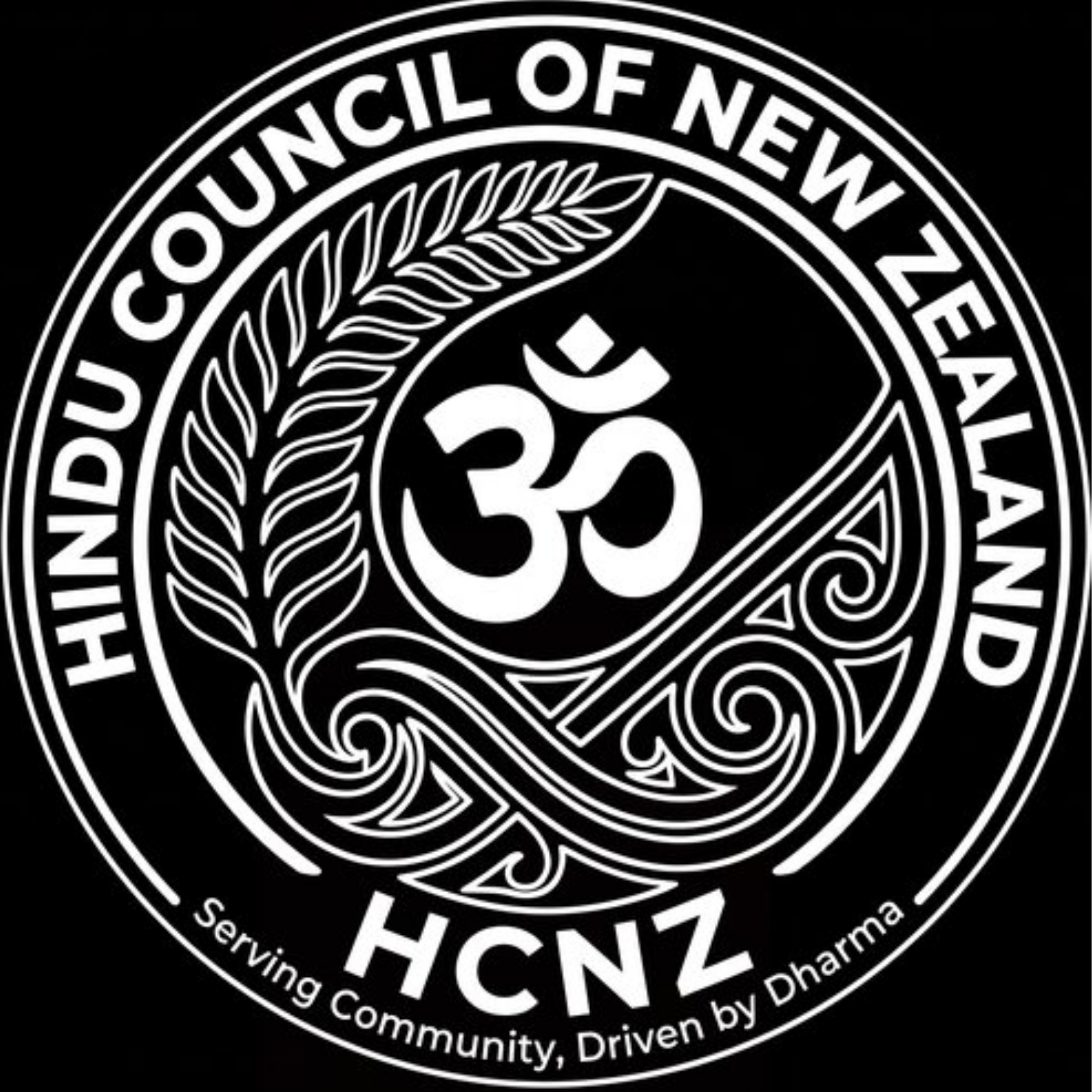 Hindu Council of New Zealand Colour Dark Logo