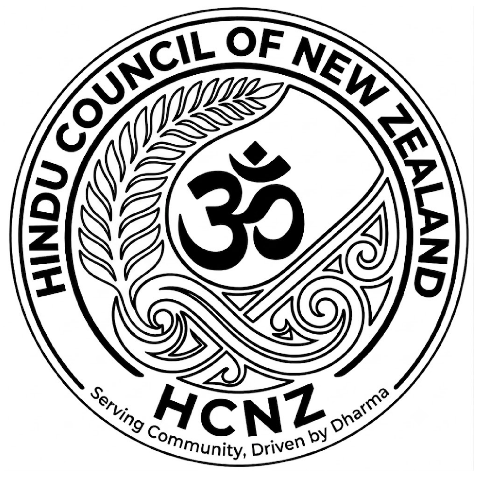 Hindu Council of New Zealand Colour Light Logo